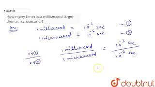 How much longer then a microsecond is a millisecond [upl. by Carn]