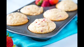 Fresh Strawberry Muffins  Perfect For The Freezer  Great For Busy Mornings [upl. by Mercer]