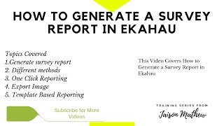 How to Generate a Survey Report in Ekahau [upl. by Isola]