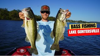 Bass fishing Lake Guntersville October [upl. by Neyut]