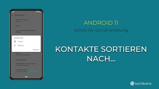 Kontakte nach Vornamen oder Nachnamen sortieren Android 11 [upl. by Joashus]