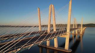 Aerial Footage Of The Tappan Zee Bridge In New York [upl. by Merrel]