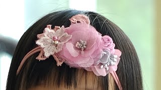 Handmade Headband for Baby  Tutorial by Anjurisa 2 [upl. by Javler497]