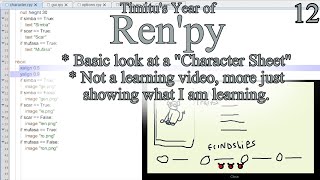 Year of Renpy  Part 12  Looking at Screens [upl. by Eneloc9]