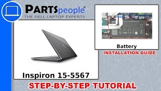 Dell Inspiron 155567 P66F001 Battery HowTo Video Tutorial [upl. by Enirehtacyram]