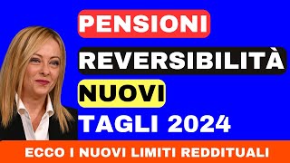 🔴PENSIONI DI REVERSIBILITÀ 👉 NUOVI TAGLI DEL 2024 nuovi limiti reddituali spiegati 📊 [upl. by Esnofla940]