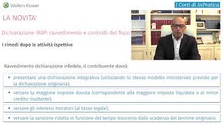 Dichiarazione IRAP ravvedimento e controlli del fisco  Novità [upl. by Alessig]