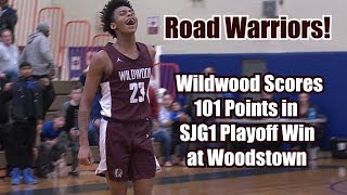 Wildwood 101 Woodstown 82  South Jersey Group 1 Quarterfinal  Diante Miles 38 Points [upl. by Nachison]