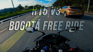 Yamaha R15 V3  Bogotá Free Ride V1  Pure Sound [upl. by Eugor]