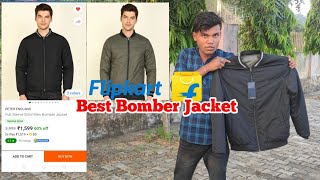 Flipkart Jacket Review  PETER ENGLAND Jacket Unboxing amp Review  Bomber Jacket For Men [upl. by Daniel]