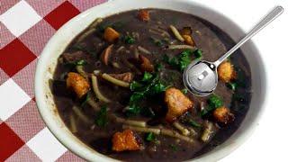 Receita de Sopa Rápida de Feijão Preto  Sopa Fácil de Feijão Preto [upl. by Lokim711]