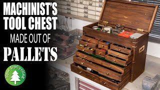 Machinists Tool Chest Made From Scrap Pallets [upl. by Gnah]