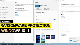 Setting Ransomware Protection on Windows 10 Windows 11 [upl. by Anigriv871]