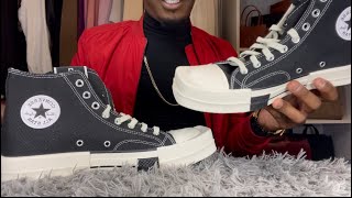 UNBOXING Rick Owens x Converse DRKSHDW  On feet Review [upl. by Adnohr147]