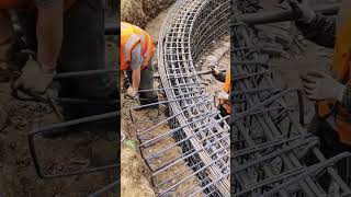 Construction process and techniques of pile foundation steel frame for sewage treatment circulating [upl. by Ahsilad]