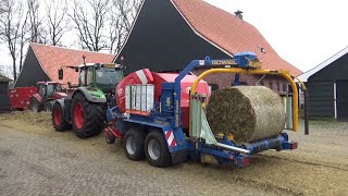 Mixing and baling special livestock feed [upl. by Carmon290]