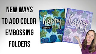 NEW Ways to Add Color to Embossing Folders MUSTTRY Techniques [upl. by Gasser]