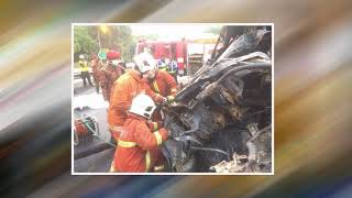 Lorry Driver Burns To Death In Fiery Crash [upl. by Adnuahsor]