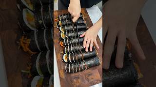 김밥 8줄 자르기 김밥 Kimball Koreanfood Kfood [upl. by Nnyloj613]