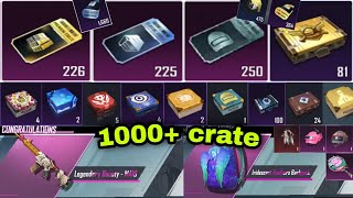 1000 FREE crate opening  225 premium amp 225 classic crate  new premium crate opening pubg mobile [upl. by Eruot]