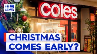 Coles launching Christmas products next week  9 News Australia [upl. by Bloem155]