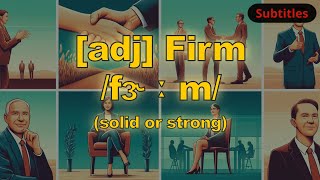 adj Firm meaning solid or strong with 5 examples [upl. by Artnoed463]