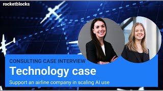 BCG Technology consulting case interview Airline AI w McKinsey and BCG consultants [upl. by Xaviera888]