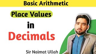 Place Values in Decimals  Tenths  Hundredths  Thousandths  Naimat Maths [upl. by Paryavi531]