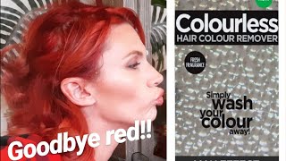 GOODBYE RED REVOLUTION COLOURLESS DYE REMOVER [upl. by Nilesoy]