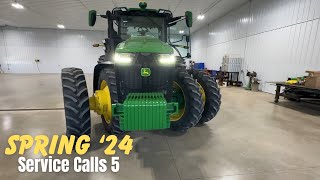 John Deere 8235R has low cab power 7130 will not move and a 8R 410 has a coolant leak [upl. by Ariaes]