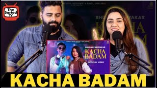 Badam Official  Rap Version  Kacha Badam  Bhuban  RonE  Pragya  Delhi Couple Reactions [upl. by Ygiaf]