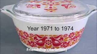 Pyrex Patterns Through The Years 1968  1986 Part 3 Made in the USA Pyrex Vintage [upl. by Kamillah]