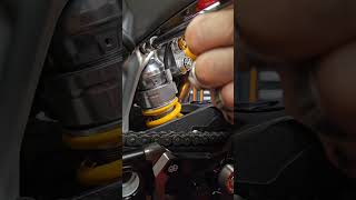 Ohlins TTX Shock install on 2024 Ducati Panigale V4 [upl. by Mazonson]