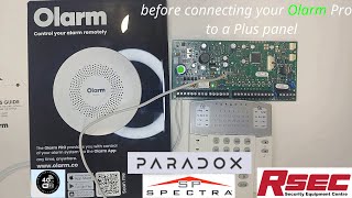 Olarm Pro 4G panel connection Sp6000 Plus [upl. by Ahsiekyt]