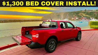 Ford Maverick 1300 Rev Hard Roll Up Tonneau Bed Cover Installation  Rough Country Truck Bed Mat [upl. by Aikcir]