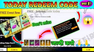 FF Indonesia server redeem code today  FF europe server redeem code all server redeem code ff kod [upl. by Froehlich]