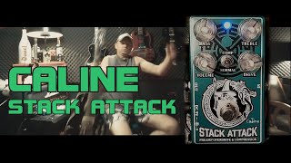 CALINE  STACK ATTACK  FAT OVERDRIVE  sound check  DROP C Power chords amp Heavy tone [upl. by Nyl]