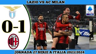 Lazio vs AC Milan 01  Jornada 27 Serie A Italia 20232024 [upl. by Nhar261]