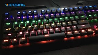 VicTsing Mechanical Gaming Keyboard with Multicolor Backlight REVIEW [upl. by Rhine]