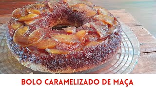 COMO FAZER BOLO FOFO COM MAÇAS CARAMELIZADAS EM CALDA [upl. by Kathye189]