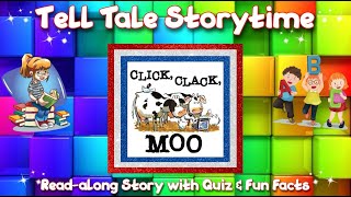 Readalong Kids Story  Click Clack Moo  Cows That Type  with Quiz amp Fun Facts [upl. by Bigelow]