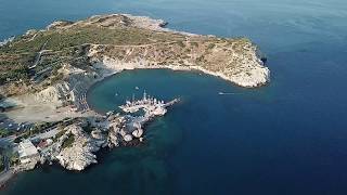 Rhodos Kolymbia Tsambika beach dron 4K sky walking tour  best beach in Rhodos [upl. by Nivahb]