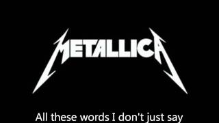 Metallica  quotNothing Else Mattersquot Lyrics HD [upl. by Llertnauq824]