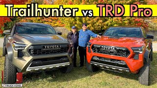 2024 Toyota Tacoma TRD Pro vs Tacoma Trailhunter  Which One Would We Buy [upl. by Ardena757]