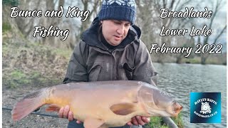 Carp fishing on Broadlands Lower Lake February 2022 [upl. by Zendah]