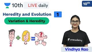 CBSE Class 10 Heredity and Evolution  L 1  Biology  Unacademy Class 9 and 10  Vindhya Maam [upl. by Enilhtak158]