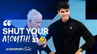 McEnroe STUNS Alcaraz with Spanish insult 🤣🍿  OnCourt Interview  Australian Open 2024 🇦🇺 [upl. by Occir]