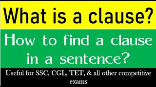 What is a clause  Principal clause  Coordinate clause  Subordinate clause [upl. by Leonerd]