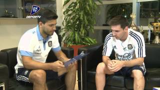 KUN AGUERO ENTREVISTA A MESSI DEPORTVMUNDO LEO [upl. by Hsirrehc]