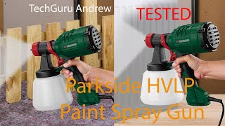 Parkside HVLP Paint Spray Gun PFS 450 B1 TESTING [upl. by Vernor]